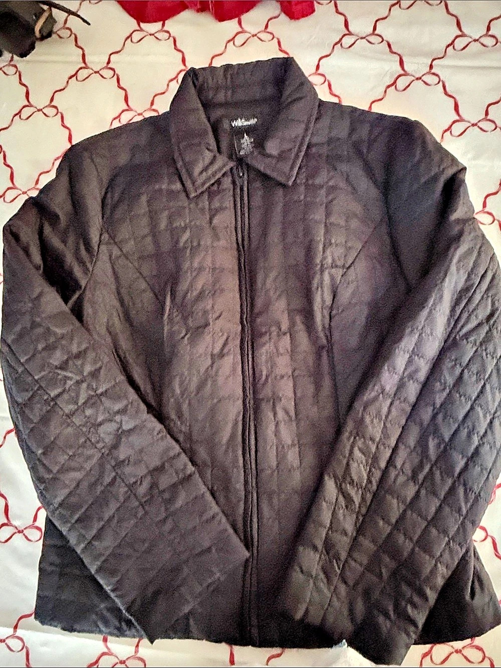 Willis & Smith Quilted Jacket Black Large lightweight